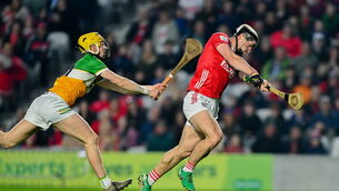 <p>Barry Walsh scoring a goal for Cork against Offaly in the Allianz HL Division 1 clash last month. Picture/l Tyler Miller/Sportsfile</p>
