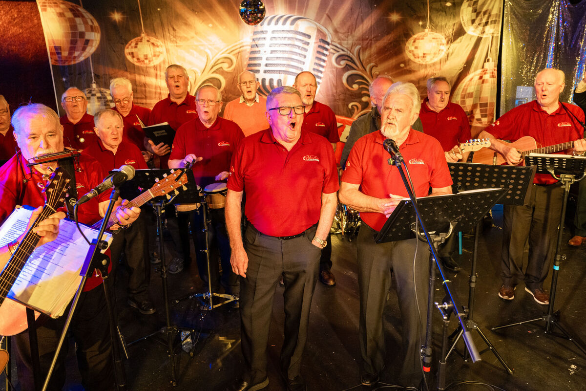 The Mayfield Men's Shed Choir gave a powerful and tight performance. Picture: Noel Sweeney The Mayfield Men's Shed Choir gave a powerful and tight performance. Picture: Noel Sweeney