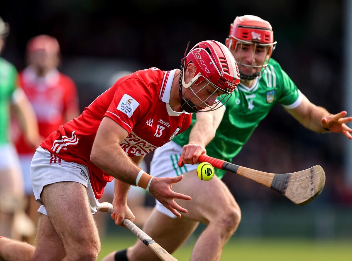 Cork's William Buckley takes on Barry Nash of Limerick. Picture: INPHO/Tom O’Hanlon Cork's William Buckley takes on Barry Nash of Limerick. Picture: INPHO/Tom O’Hanlon