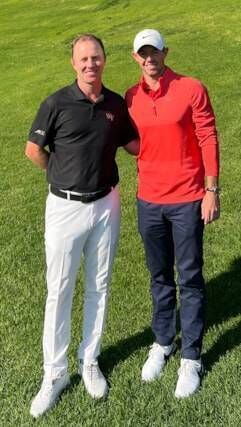 Aaron O'Callaghan and Rory McIlroy. 