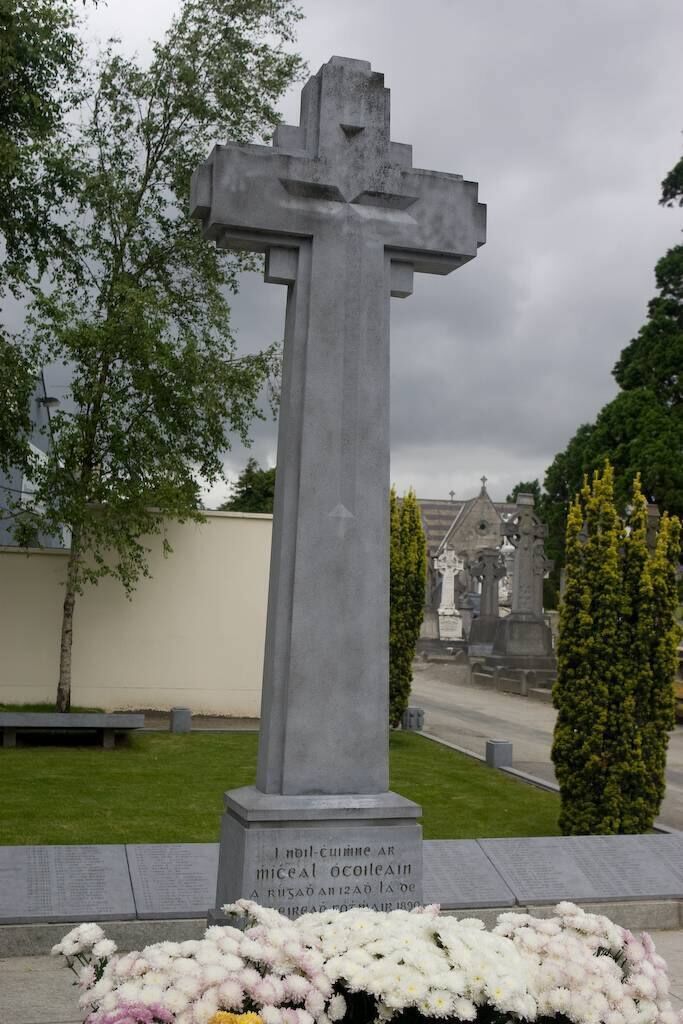The grave stone of Michael Collins in Glasnevin cemetery in Dublin.