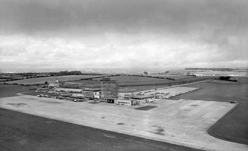 An aerial view of Cork Airport in 1967. John travelled from Cork to London for the games in 1966. 