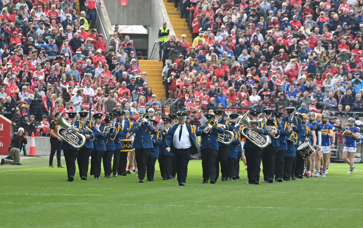 The Barrack Street Band lead the parade prior to the Cork and Tipperary during the Allianz Hurling league division 1A final at SuperValu Páirc Uí Chaoimh last year. Picture: Eddie O'Hare