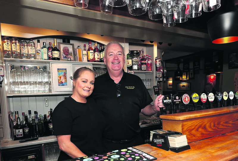 Bar worker Marie Wilkinson and Leo Spratt in Jack Spratt’s Bar in Main Street, Carrigtwohill. They take pride in knowing their customers’ names and drink choices. 	 Picture: Jim Coughlan
                    