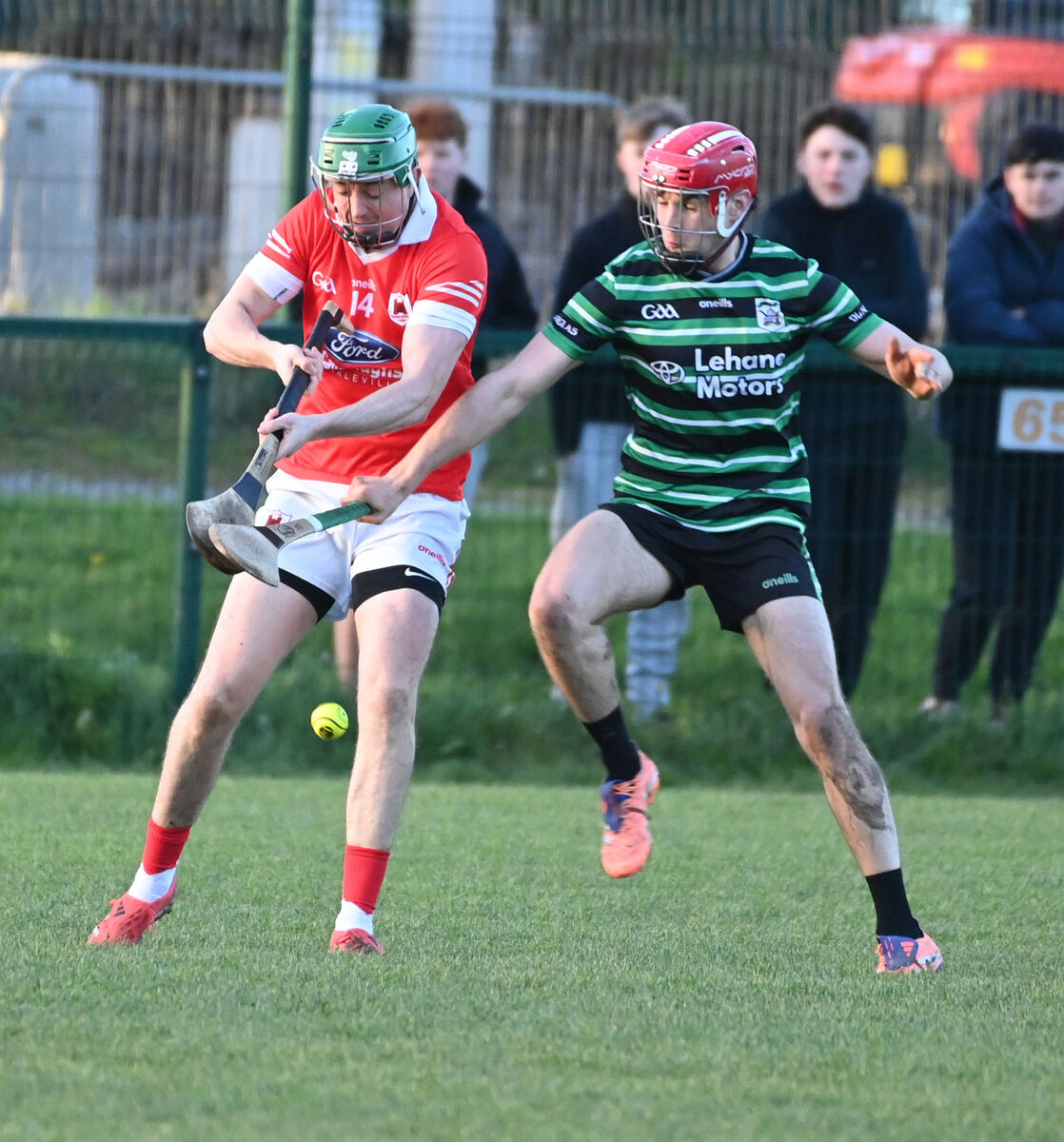 Douglas' Eoin O'Flynn tussles with Charleville's Gavin Kelleher. Picture: Eddie O'Hare