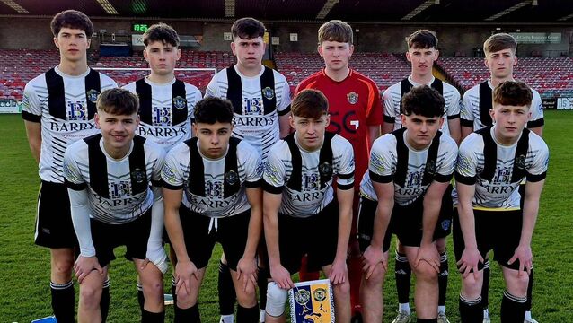 <p>The Douglas Hall side that drew 2-2 with Lakewood Athletic in Ovens last Saturday to win the Daly Industrial Supplies U19 League 1 title.</p>