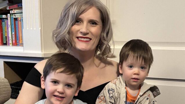 <p>Ciara Bowe from Cork with twins Tadhg and Cathal Fitzgibbon, who battled twin-to-twin transfusion syndrome (TTTS), a rare condition in which one baby receives more nutrients from the placenta than the other. Picture: PA.</p>
