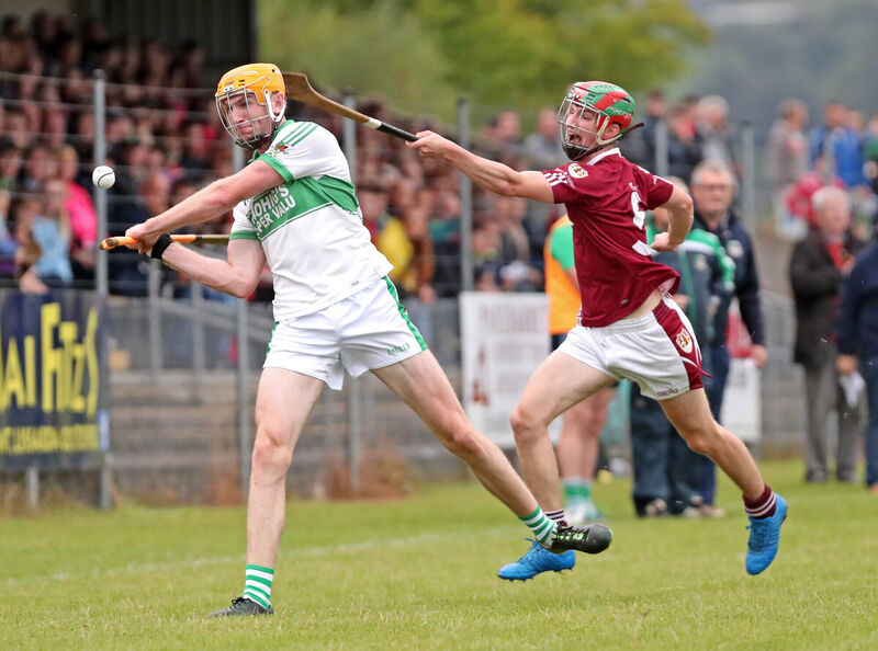 James Fitzpatrick (left) scored Kanturk's winner against Newcestown. Picture: Jim Coughlan