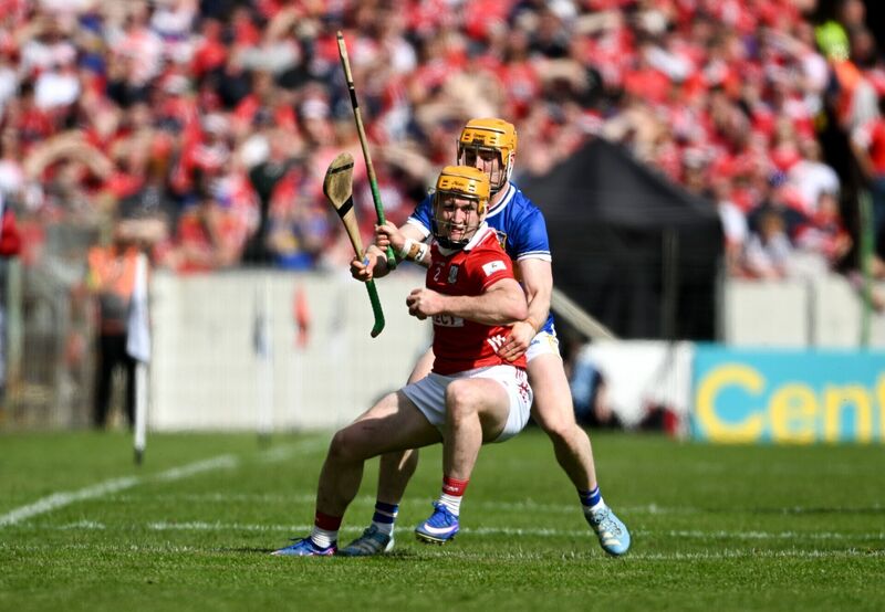 Niall O'Leary shut down Andrew Ormond. Picture: Daire Brennan/Sportsfile