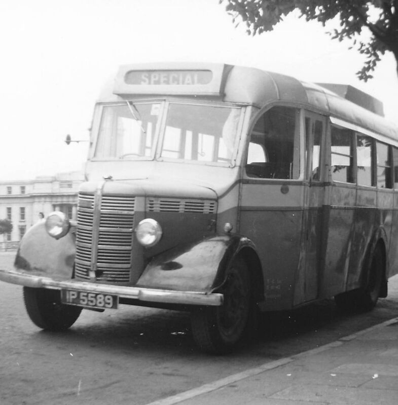 The Bedford ‘Céilí Bus’ operated by Máire Ní Chatháin, at Parnell Place in Cork on June 11, 1961