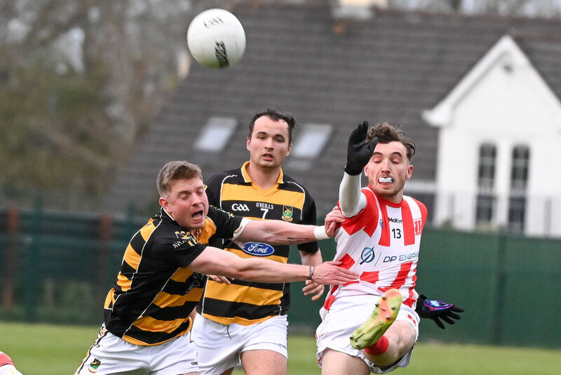  Imokilly's Ciarán O'Leary shoots past Avondhu's Lorcan Finn. Picture: David Keane