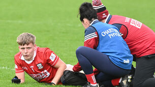 <p>Cork's Dara Sheedy picked up an injury last week playing for the U20s. Picture: Eddie O'Hare</p>