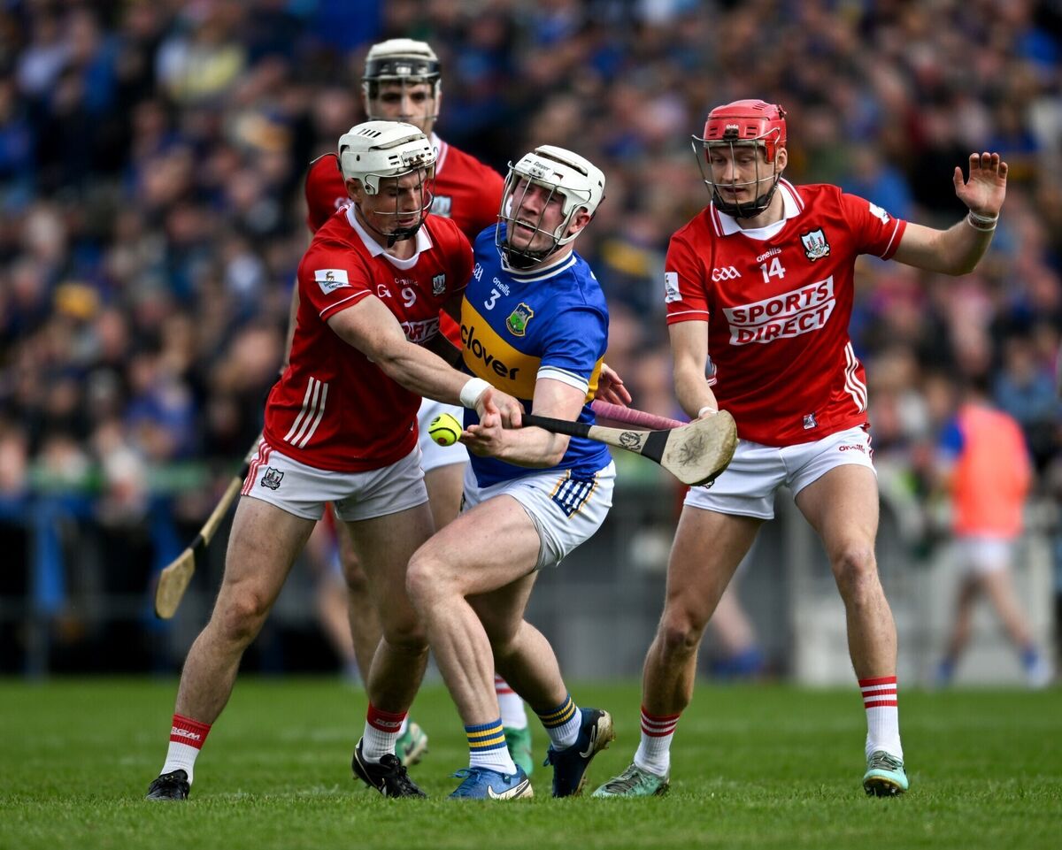Eoghan Connolly of Tipperary in action against Tommy O'Connell of Cork last weekend. Picture: Daire Brennan/Sportsfile Eoghan Connolly of Tipperary in action against Tommy O'Connell of Cork last weekend. Picture: Daire Brennan/Sportsfile