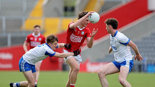 <p>Cork's Darragh Clifford on the move against Waterford. Picture: Jim Coughlan</p>