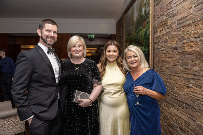Dave Ronan, Deirdre Ronan, Orla Sweeney and June Cronin at the ball.	Picture: Brian Lougheed
                    