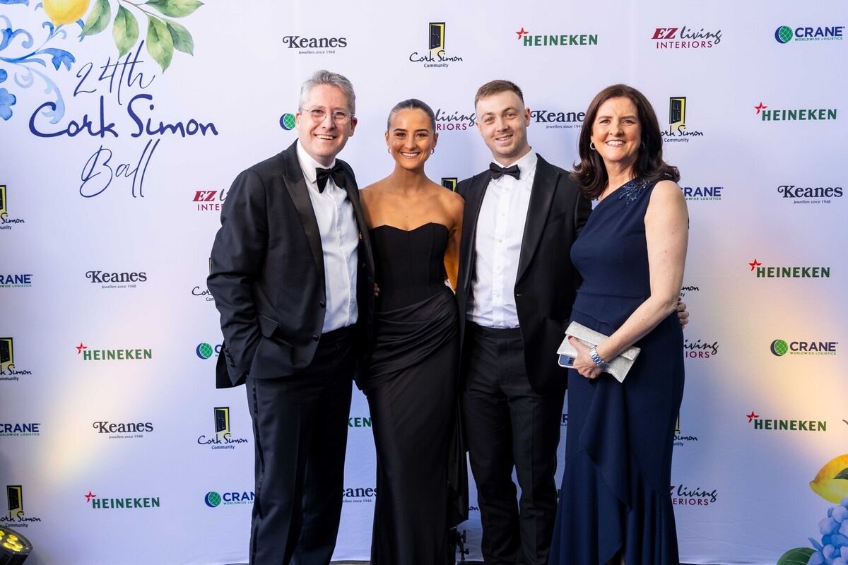 Alan Bruce, Cork Simon Ball committee, Alexandria Bruce, Jack O’Shea, and Lynn Bruce. Picture: Michael O’Sullivan / OSM PHOTO
Alan Bruce, Cork Simon Ball committee, Alexandria Bruce, Jack O’Shea, and Lynn Bruce. Picture: Michael O’Sullivan / OSM PHOTO