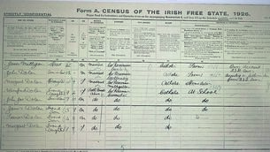 <p class="contextmenu internal_Caption">The 1926 Census page for Roscommon showing John Dolan’s grandfather John Joe and the mystery figure of James Mulligan as John’s great great grandfather. BELOW: The marriage cert showing Michael Beirne as Margaret’s father</p>
