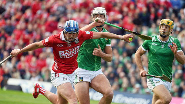 <p>KEY MAN: Diarmuid Healy holds off Limerick's Kyle Hayes during the Munster SHC final at TUS Gaelic Grounds last year. Picture: Eddie O'Hare</p>