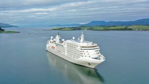 <p>Luxury passenger cruise vessel Silver Spirit in Bantry Bay. Picture: Damien Allen.</p>