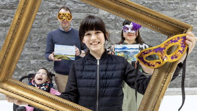 <p>Mila Beukers (5), Mamoek Beukers, Nicolaas Beukers (10) and Hannah McGrenera whose family is supported by Jack and Jill. Phicture: Tony Gavin/ Photocall Ireland</p>