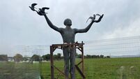 Cork road's 'Man with Birds' sculpture gone to a safe space as M28 works underway