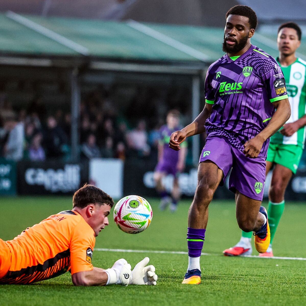 Cork City's Hans Mpongo and James Corcoran Bray Wanderers. Picture: ©Inpho/Nick Elliott