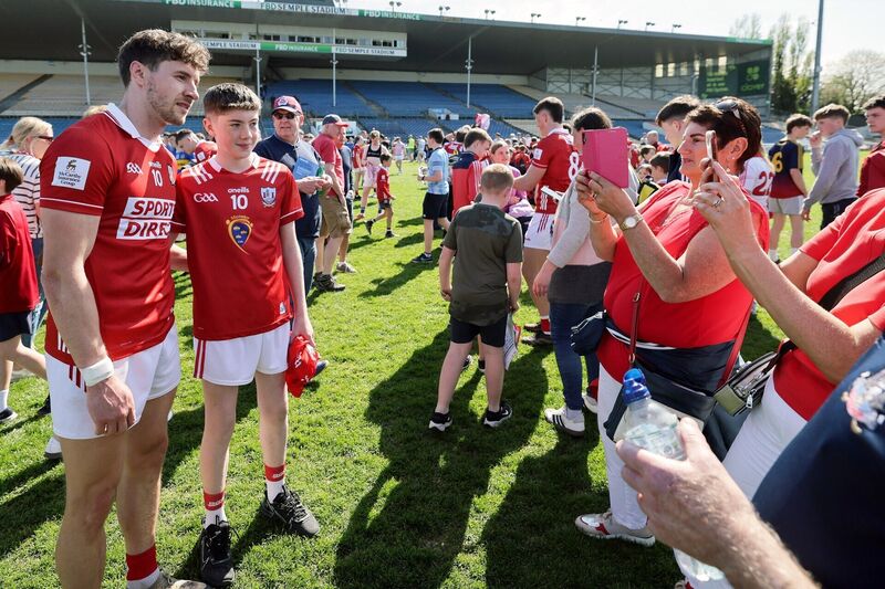 Cork's Paul Walsh poses for photos after the game with Tipperary. Picture: INPHO/Laszlo Geczo