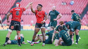 Angelo Davids and Francke Horn celebrate 25/4/2026