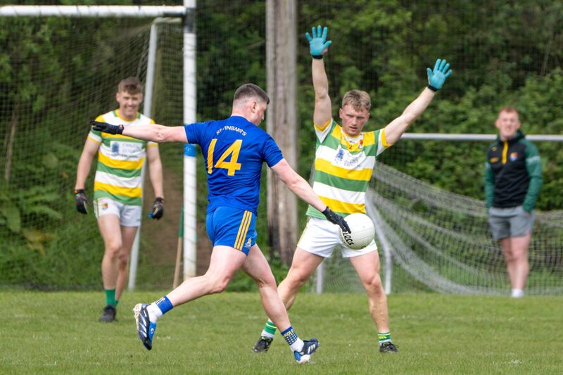  St Finbarr's Cillian Myers Murray slots a free against Carbery Rangers. Picture: Chani Anderson