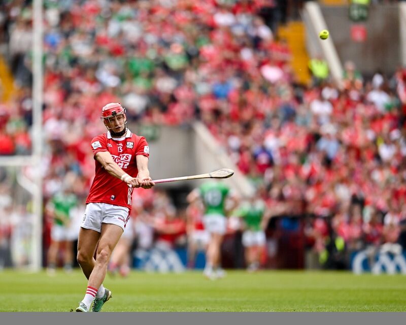 Cork's Alan Connolly scores a point from a free during Sunday's game. Picture: Tom Beary/Sportsfile