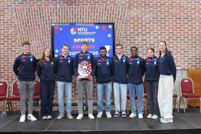 MTU Sports Awards. The MTU Athletics Squad who were presented with the Risam Eile MTU Team of the Year Award
