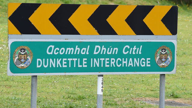 <p>Gardaí and emergency services are currently at the scene of the collision, which occurred near the tunnel earlier today. Picture: Larry Cummins</p>