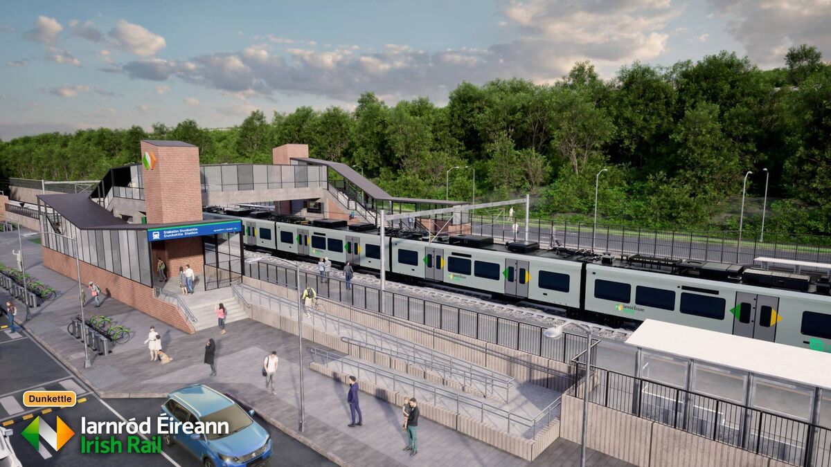 Computer generated image of the proposed new Dunkettle train station. 