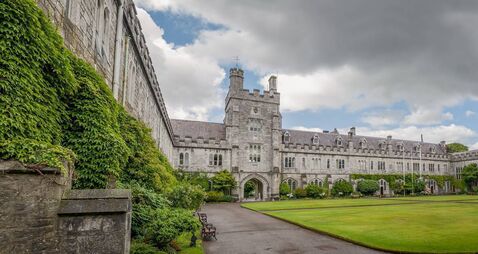 Long Hall and Clock Tower of University College Cork, Ireland