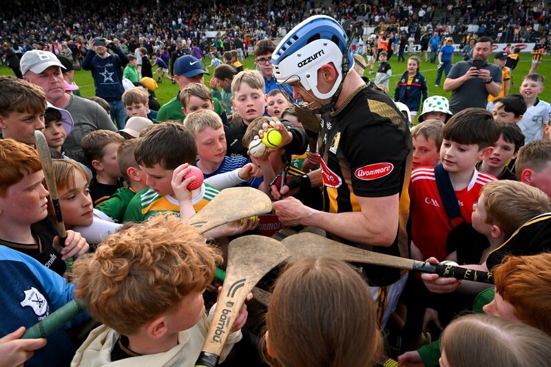Young supporters surround TJ Reid. Picture: Ray McManus/Sportsfile