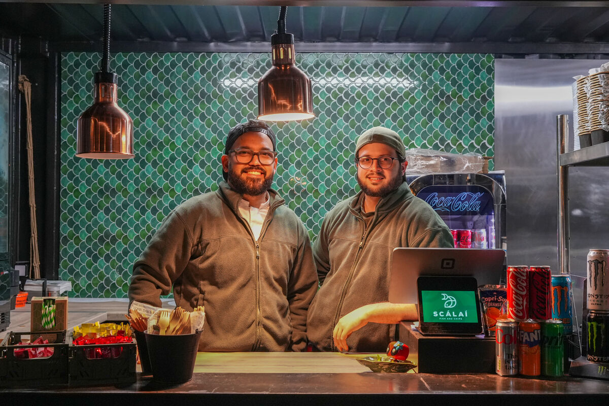 Rodrigo De Almeida and Paulo Ferreira of Scálaí Fish and Chips at The Black Market. Picture: Noel Sweeney Rodrigo De Almeida and Paulo Ferreira of Scálaí Fish and Chips at The Black Market. Picture: Noel Sweeney