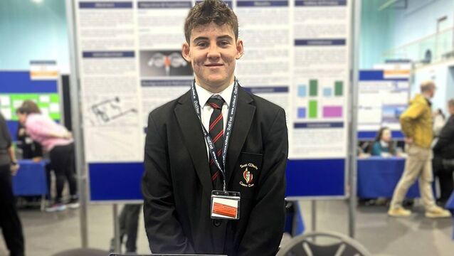 <p>William Brosnan from Scoil Mhuire, Kanturk at the SciFest 2025 National Final. </p>
