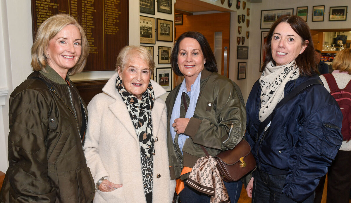  Gillian Kelleher, June O'Mahony, Susan Nolan and Trish Olden, attending the UCC Hockey Club fundraising lunch at the Mardyke Arena.