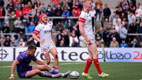 Nathan Doak celebrates a dead ball near the end of the game 2/5/2026