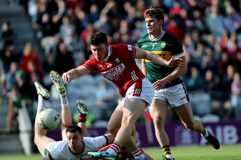 Kerry's Shane Ryan and Mark Cronin of Cork in action last year. Picture: INPHO/Bryan Keane