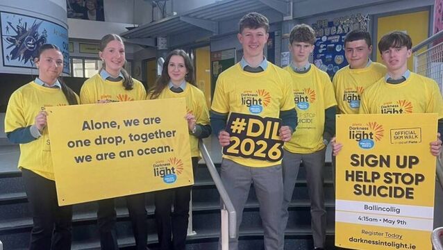 <p>Coláiste Choilm students making the final preparations for this Saturday's Darkness into Light in Ballincollig.</p>