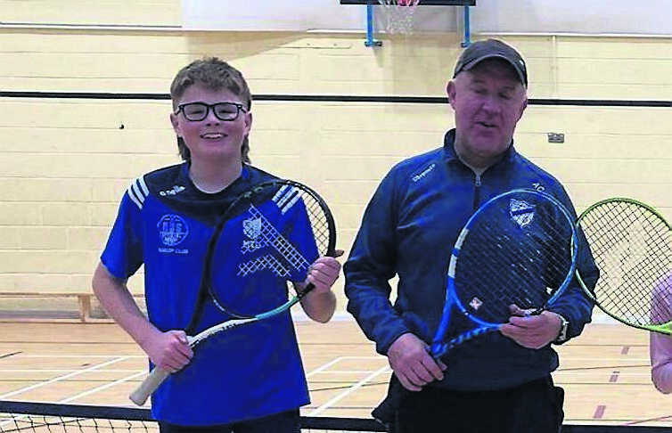 Shane Crotty with coach Aidan Cotter in Douglas.