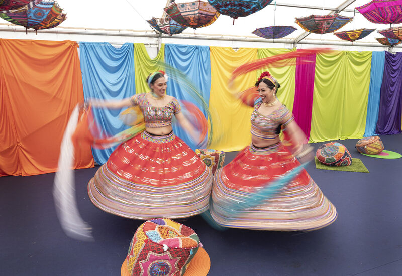 Bollywood dancers at Cork’s first-ever Mela festival. Picture: Gerard McCarthy