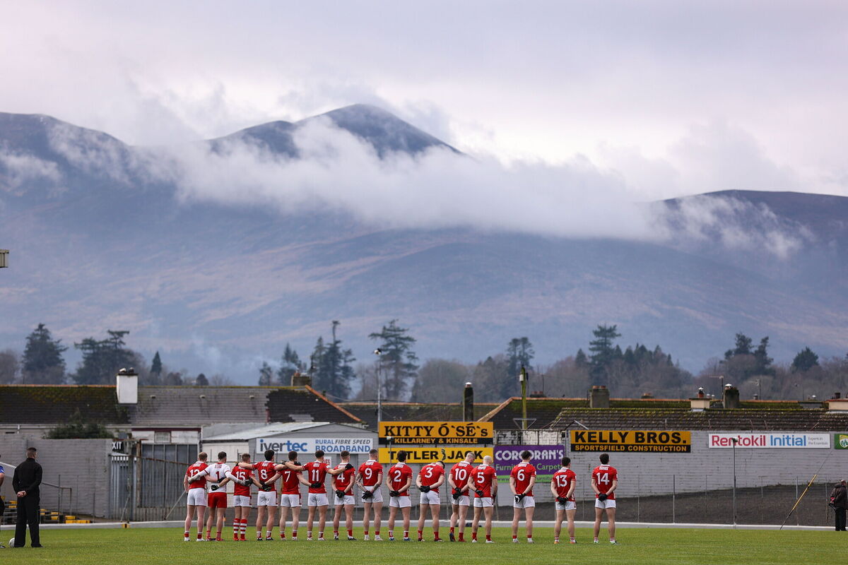 Cork players before playing Kerry in Killarney earlier this year. Picture: Michael P Ryan/Sportsfile