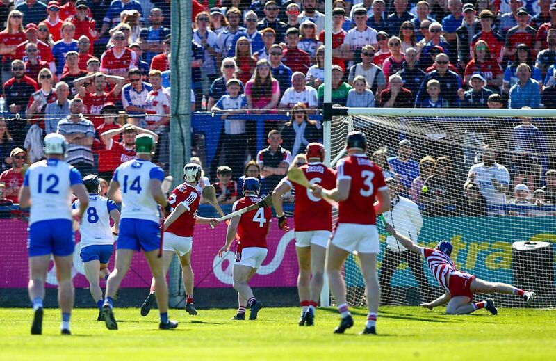 Jamie Barron scores a goal for Waterford in their win over Cork at Walsh Park in 2024. Picture: Inpho/Ken Sutton