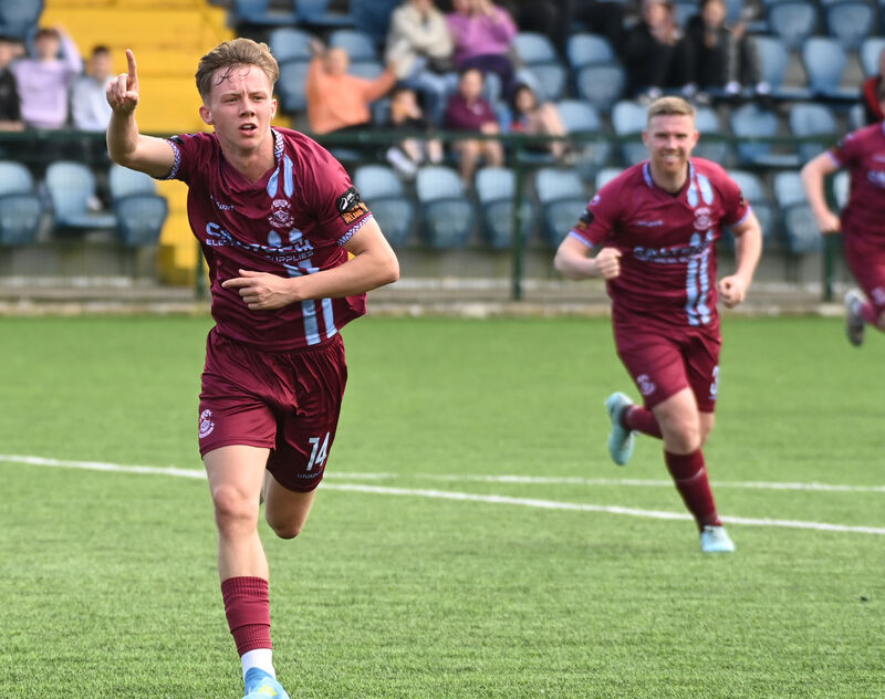 Cobh Ramblers' Rhys Brennan celebrates his goal against UCD during the SSE Airtricity First Division game at St Colman's Park. Picture: Eddie O'Hare