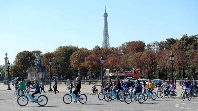 <p>A car-free day in Paris, an event conceived by former Mayor of the city, Anne Hidalgo. Picture: Aurelien Meunier/Getty Images</p>