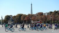 Car-Free Day Throughout Paris,  An Event Conceived By Paris Mayor Anne Hidalgo And French Collective 'Paris Sans voiture'
