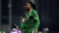 Jaden Umeh dejected after the game ends in a draw 26/3/2026