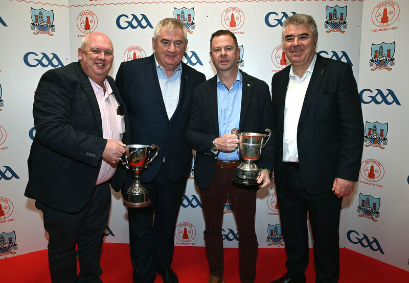 Aidan O'Callaghan, Eddie McGrath, Marcus Goggin and Liam Martin, Glen Rovers at the Seandún City division GAA celebratory dinner at the Clayton Hotel Silversprings. Picture: Eddie O'Hare